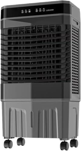 GENERIC Refroidisseur D'air évaporatif Portable, Ventilateur De Refroidissement Commercial De 60cm Avec Réservoir D'eau, 3 Vitesses, Minuterie 12H, Fonctionnement Silencieux Pour Le Garage, Utilisation Indust