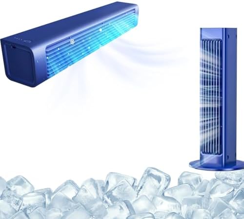 GENERIC Qinux Breezamax 2025 Refroidisseur D'air, Ultra Silencieux Sans Lame Portable AC, Ventilateur De Refroidissement Mural Efficace énergétique Pour Le Bureau De Chambre à Coucher, Petit Design Compact Av