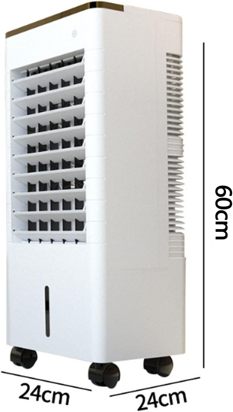 Ventilateur Climatiseur Mobile, Rafraîchisseur D'air à 3 Vitesses, Réservoir D'eau Grande Capacité, Humidification Et Purification, Minuterie 12 Heures, 75 W, Modèle Méca