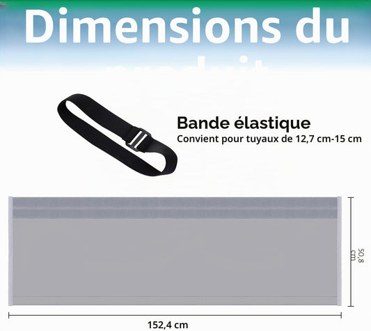 150 X 50 Cm Couvercle De Tuyau De Climatisation Portable - Isolation Tuyau Climatiseur Manchon - Housse Tuyau Climatiseur Mobile,isolée, Facile à Installer