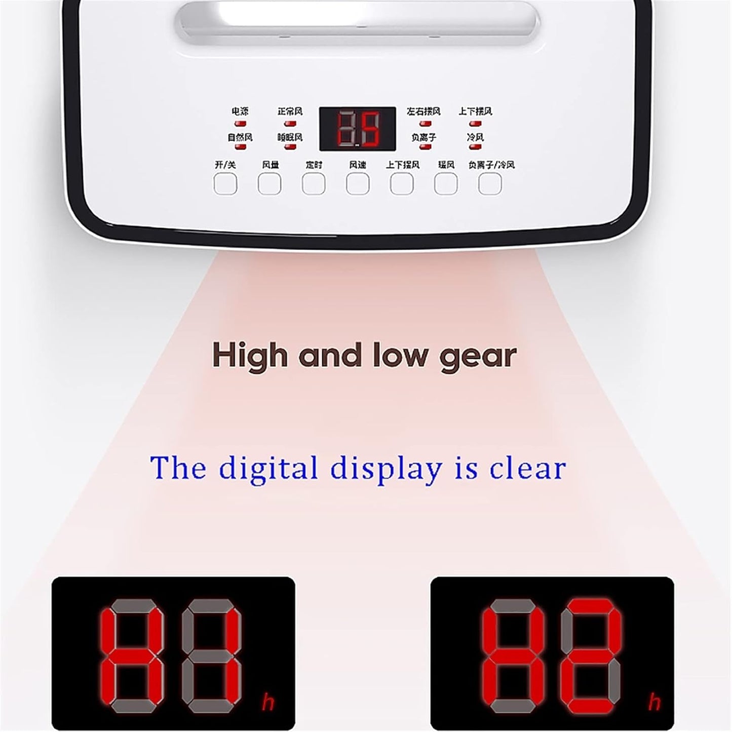 GENERIC Refroidisseur D'air Portable Avec Ventilateur D'évaporation à Distance, éconnergétique Pour Le Bureau à Domicile, Fonctionnement Calme 58dB, Vitesse Et Oscillation Réglables, Conception Légère Compact