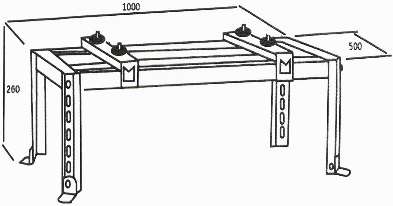 Maclean MC-864 Support De Climatisation Pour Chauffage Au Sol 280-870 Mm/230-450 Mm Jusqu'à 70 Kg Max. 36000 BTU