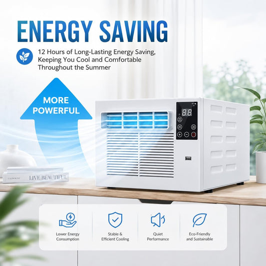 GENERIC Whisper Calme Portable AC 1876 BTU, Climatiseur Compact Déshumidificateur Pour 5 Sqm Dortoirs, Déplacement Facile Avec Roulettes, Unité De Refroidissement à Faible Puissance Pour Cuisine De Chambre, P