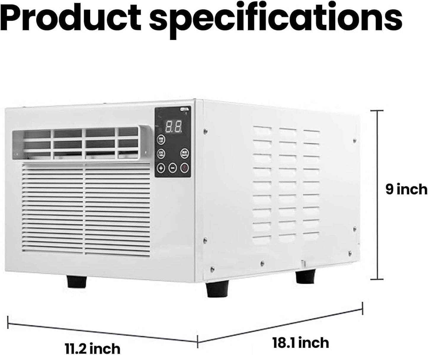 Unité 3-en-1 Portable AC, 1876 BTU Mini Refroidisseur Avec Ventilateur Et Déshumidificateur, Murmurer Tranquille Aucune Installation A/C Pour Le Bureau De Chambre RV, Conception Compacte Avec Téléco