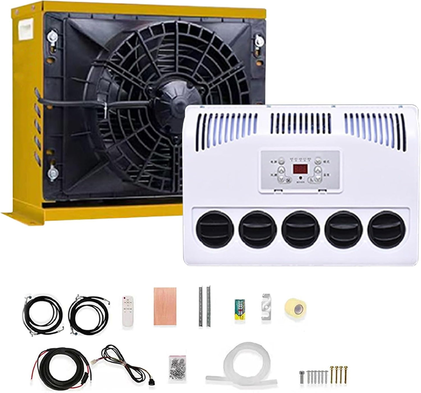 GENERIC Climatiseur Universel, 11000 BTU, Faible Bruit, Pour Camping-car, Camion, Caravane, Camions Lourds, Véhicules Utilitaires, Remorques