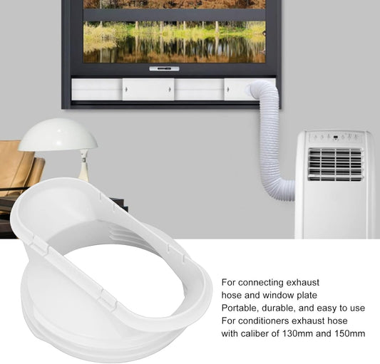 Interface De Tuyau De Conduit D'échappement De Climatiseur Adaptateur, 150mm/5.9in 130mm/5in Connecteur De Buse Plate Interface De Connecteur De Tuyau De Fenêtre D'échappement Coupleur De Climatiseur