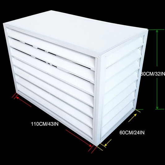 GENERIC Housse En Aluminium Pour Climatiseur – Protection Décorative Pour Unité Extérieure Pour Climatisation Et Pompe à Chaleur – Clôture Extérieure élégante Et Résistante Aux Intempéries Pour Un Usage