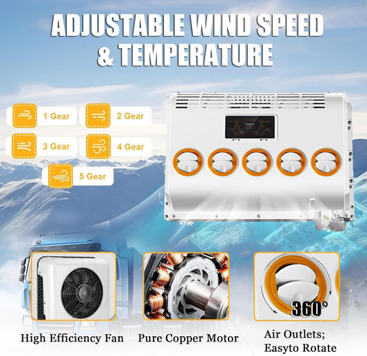 Climatiseur Portable à Suspendre, Refroidissement Rapide, Unité De Climatisation électrique CC Pour Camion, Taxi, Véhicules De Camping, Bus, Remorques Et Fourgonnettes