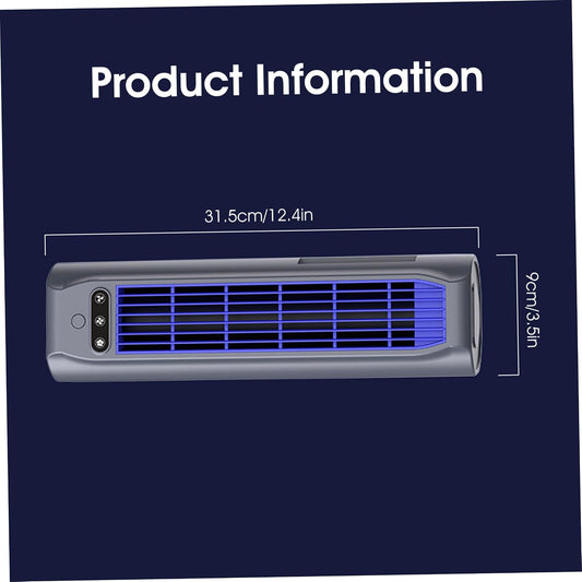 Mini Climatiseur Portable, Ventilateur De Climatiseur 3 Vitesses Sur Pied/Mural/Bureau, Rechargeable Par USB Pour La Maison/Bureau/dortoir/Camping-Car, Gris