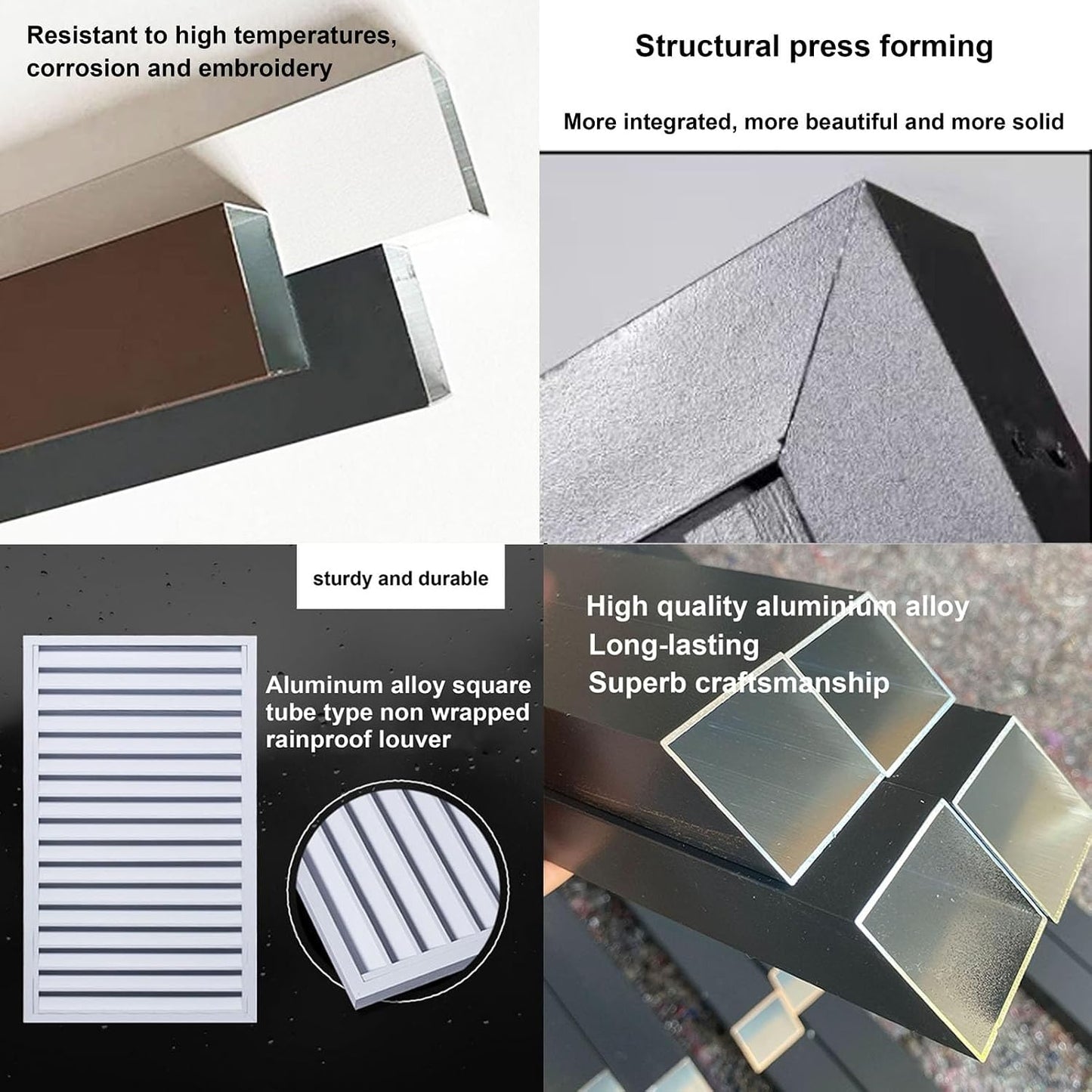 Housse De Protection Pour Climatiseur En Alliage D'aluminium Blanc – Protection Contre La Pluie Pour L'intérieur Et L'extérieur – Clôture Pour Cacher L'unité De Climatisation Résistante Aux