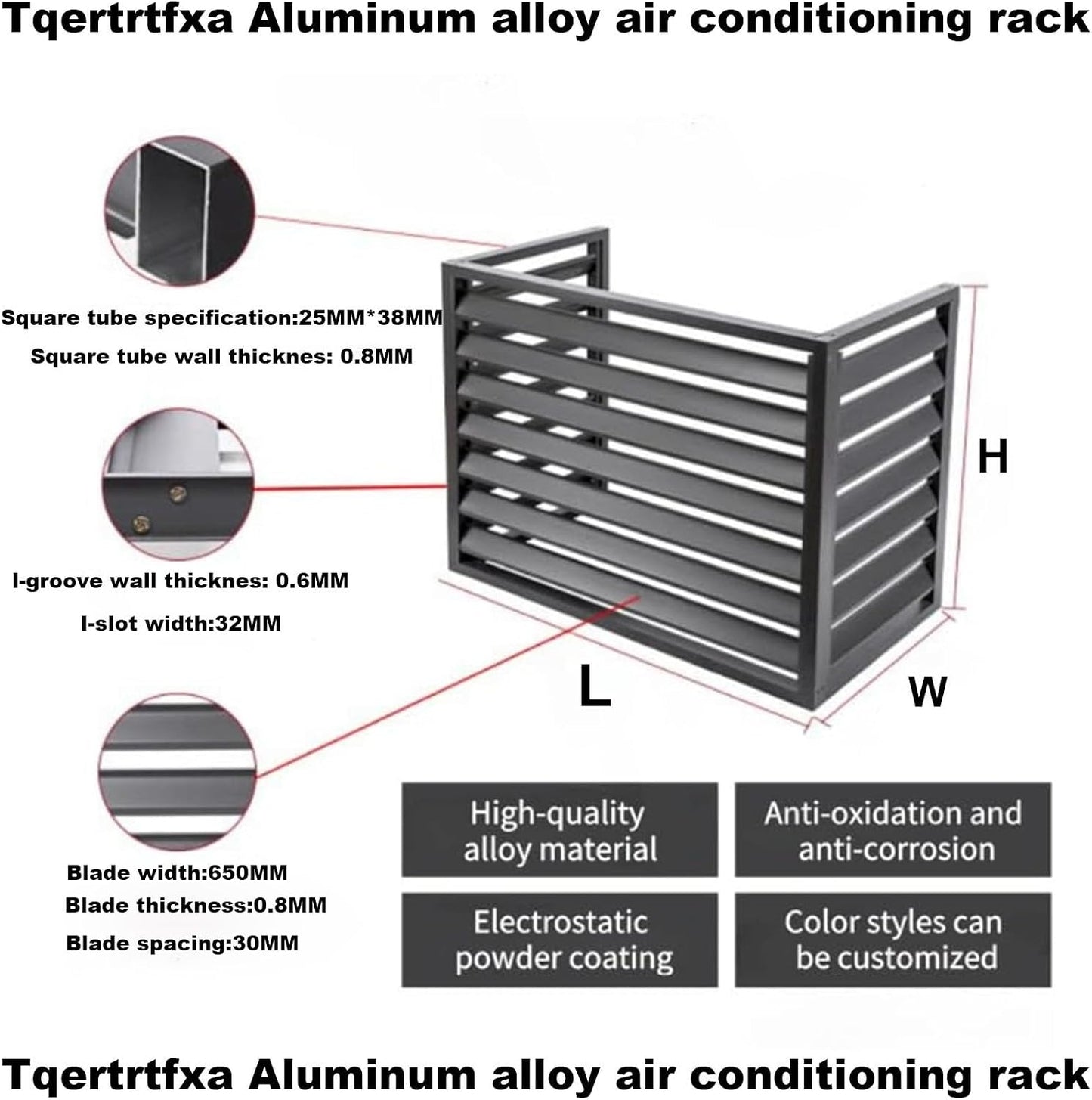 Housse De Climatiseur Extérieur – Protection En Aluminium Pour Pompe à Chaleur – Abri En Métal Pour Unité De Climatisation Extérieure – Protection Contre Les Intempéries – Protection Toutes Saisons