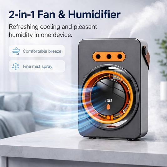 Ventilateur Brumisateur Climatiseur Portable, Climatiseur Mobile Sans Evacuation Avec 5 Vitesses Et Minuterie, Climatiseur Mobile Silencieux Avec 3 Trous Pour Maison,Voiture,Camping (Noir)