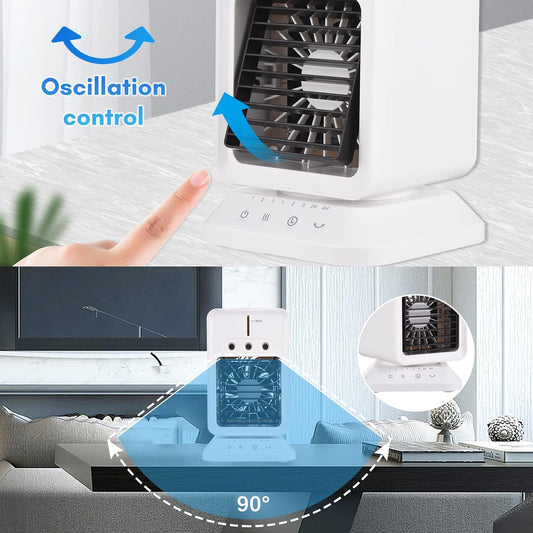 Refroidisseur D Portable Pour Bureau Climatiseur Avec Humidificateur Int Gr 3 Vitesses De Ventilation Et Fonction Rafra Chissement Rapide