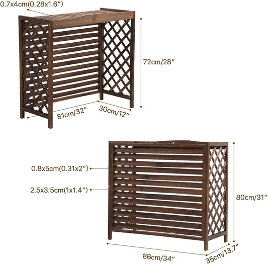 GENERIC Couvercle En Bois Pour Climatiseur Multifonction - Séparateur D'espace - Protection élégante Pour La Maison Et Le Bureau - Solutions De Climatisation élégantes.