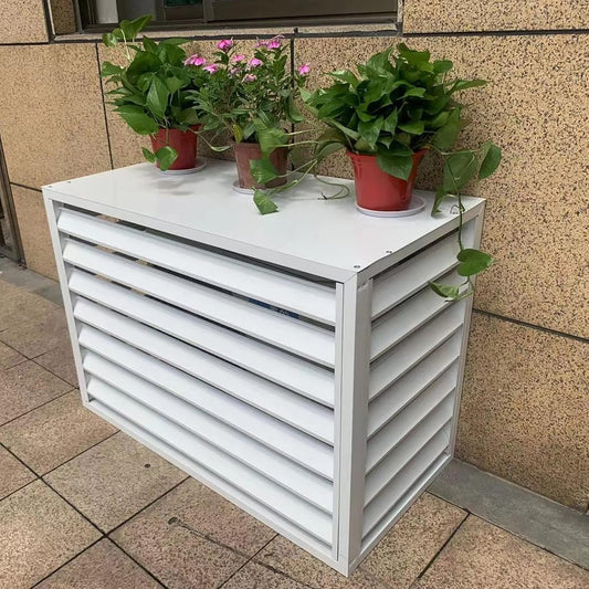 Housse De Protection Pour Climatiseur Extérieur – Clôture D'intimité Décorative Toutes Saisons – Protection Antivol Pour Unités Extérieures Pour Systèmes CVC