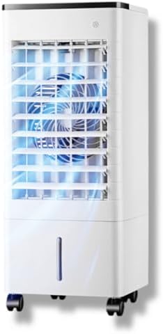 GENERIC Refroidisseur D'air Portable 9L Réservoir 4 Boîtes à Glace 3 Vitesses 15H Minuterie Télécommande Silencieux Réseau D'évaporation Refroidisseur Pour Bureau De Chambre à Coucher