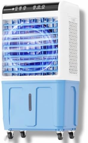 GENERIC Refroidisseur D'air évaporatif Portable 40L Réservoir LED Télécommande 120° Couvercles De Ventilateur Silencieux Oscillants 600 Pieds Carrés D'énergie Efficace à Domicile Intérieur Utilisation Sans In