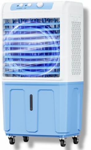 GENERIC Refroidisseur D'air évaporatif Portable 40L Réservoir LED Télécommande 120° Couvercles De Ventilateur Silencieux Oscillants 600 Pieds Carrés D'énergie Efficace à Domicile Intérieur Utilisation Sans In