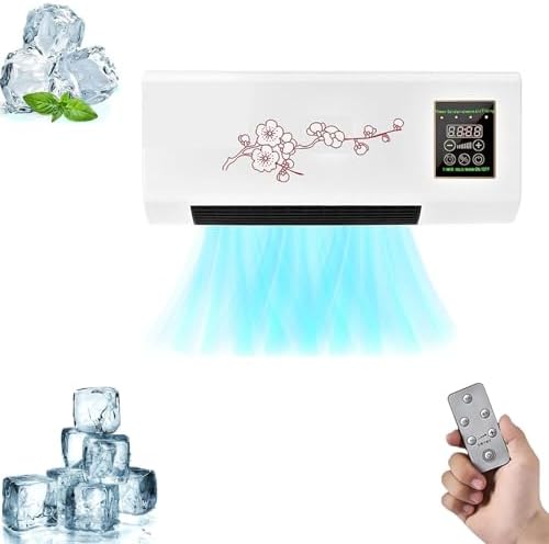 GENERIC Unité De Ventilateur Murale 12000 BTU, Mini Split Sans Conduit Portable Avec Refroidissement De Chauffage, Fonctionnement Silencieux Pour Le Bureau à Domicile, Consommation D'énergie Et Facile