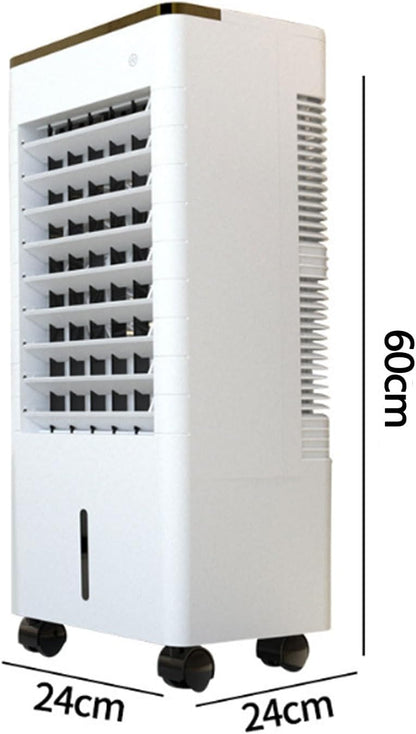  Ventilateur Climatiseur Mobile, Rafraîchisseur D'air à 3 Vitesses, Réservoir D'eau Grande Capacité, Humidification Et Purification, Minuterie 12 Heures, 75 W, Modèle Méca