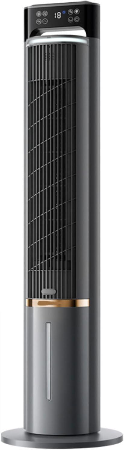 GENERIC Refroidisseur D'air évaporatif Portable Avec Télécommande, 4L Tank & Ice Packs, 12H Timer, Ventilateur De Tour Oscillante Silencieux Pour Chambre à Coucher, Bureau, Refroidissement à La Maison