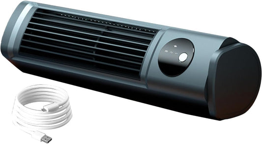 GENERIC Ventilateur De Climatiseur Portable Pour Voiture, Trois Vitesses Pour Petite Pièce AC, Refroidisseur D'air Rechargeable | Climatiseur Personnel, Climatiseur USB Avec Secouage Automatique De La Tête