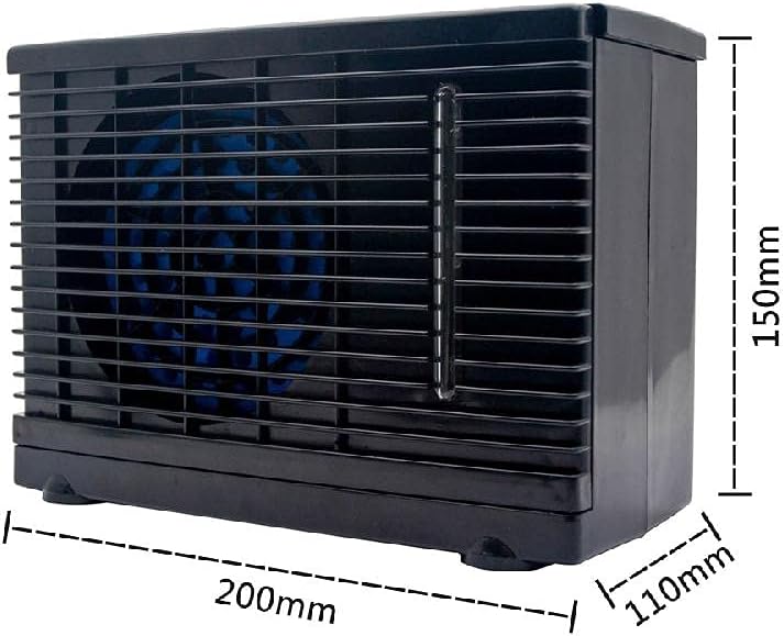 Baceyong Climatiseur De Voiture à 2 Vitesses - Ventilateur De Bureau Portable - 12 V - Climatiseur à Domicile - 2 Vitesses - Ventilateur De Bureau Portable - 12 V