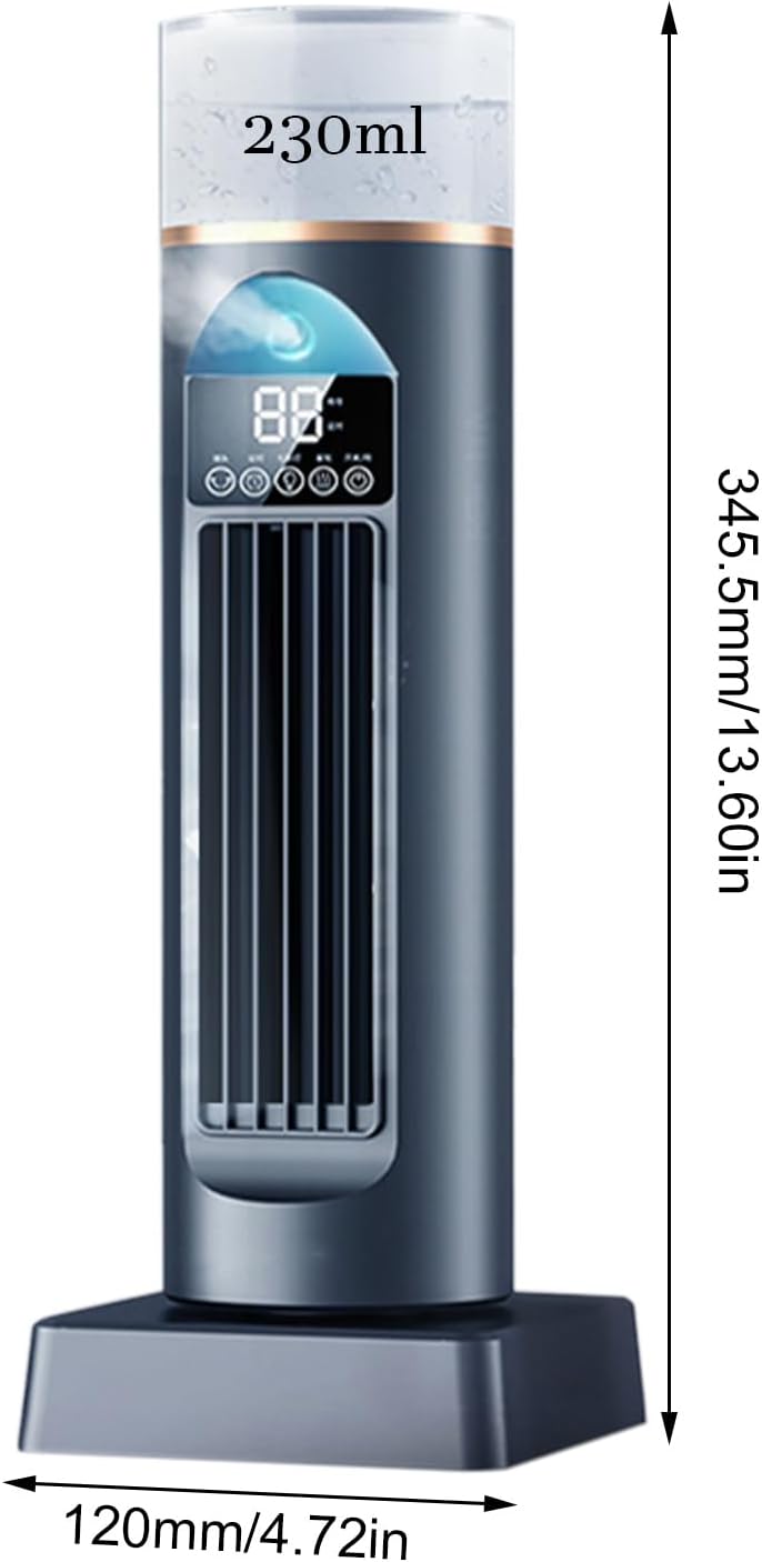  Ventilateur D'air Froid – Climatiseur Portable | Humidificateur à Vitesses Réglables, Refroidisseur D'espace Personnel Portable Pour La Maison, La Chambre, Le Salon, Le Garage, Le Camping