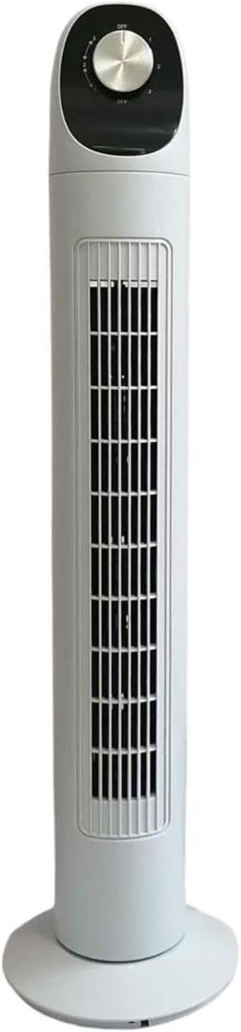  Ventilateur De Tour Avec Télécommande, 3 Vitesses, 7.5H Minuterie, 80° Oscillant Bladeless Design Pour Chambre à Coucher, Bureau, Fonctionnement Silencieux Sans Danger Pour Les Enfants