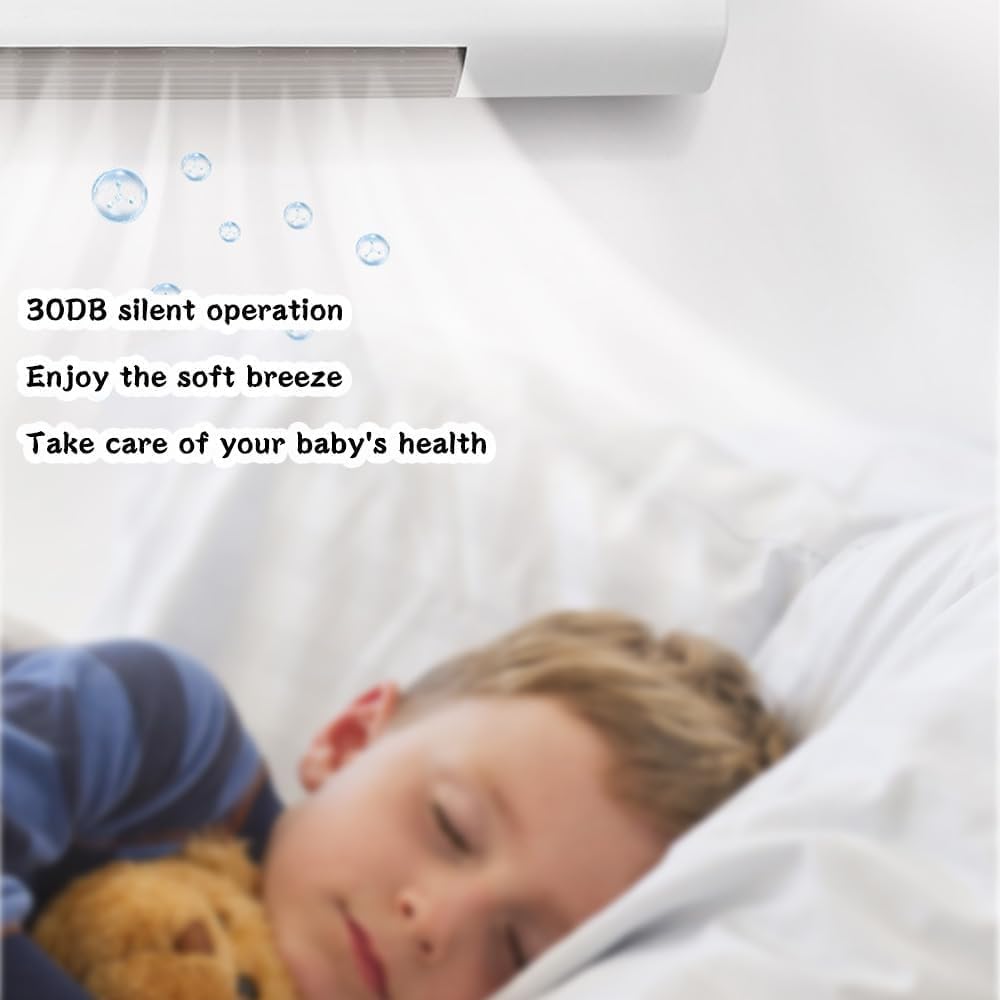 GENERIC Ventilateur D'air Portable Avec Télécommande, Unité De Refroidissement Et De Chauffage Murale Avec Minuterie De 8 Heures Pour La Maison Et Le Bureau