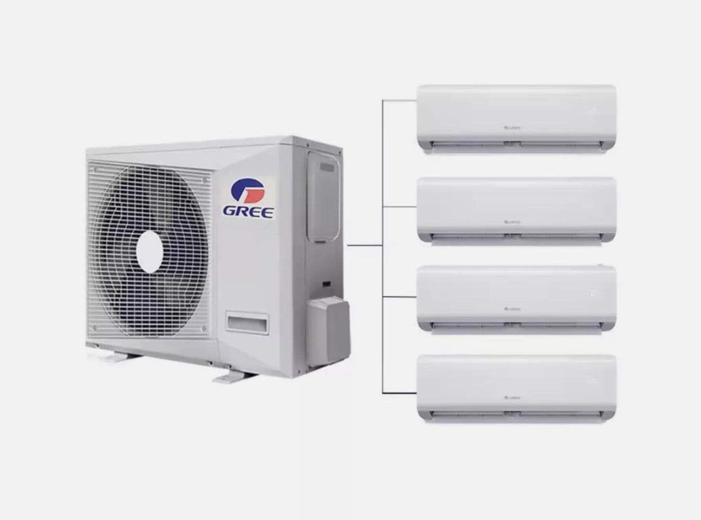 GENERIC Onduleur Solaire 36000BTU Multi Zones 18 K Climatiseur Et Chauffage Divisés – 2 Zones