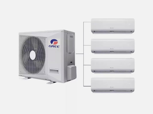 GENERIC Onduleur Solaire 36000BTU Multi Zones 18 K Climatiseur Et Chauffage Divisés – 2 Zones