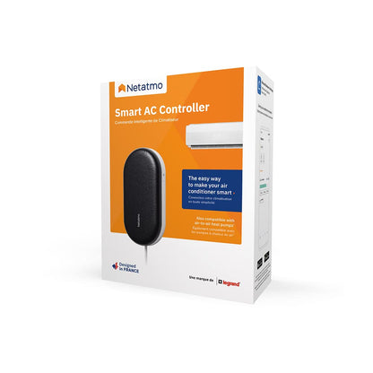  Netatmo Commande Intelligente De Climatiseur, Climatisation Connectée, Canicule, Compatible Tous Les Clims Et Pompe à Chaleur, WI-FI, Economie D'énergie, Alexa, Google Assistant, Siri, NAC-FR