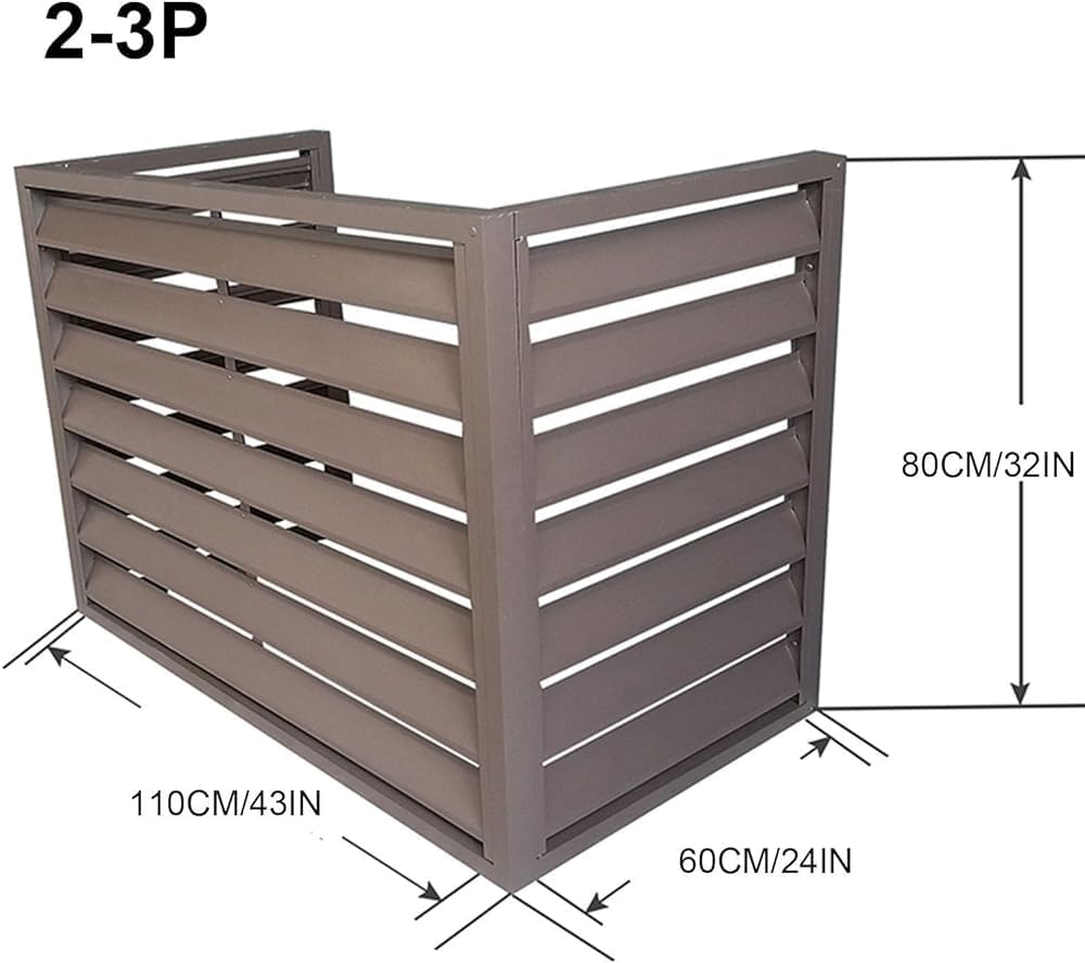 GENERIC Housse De Protection Robuste Pour Climatiseur Extérieur 110 X 60 X 80 Cm – Protection Résistante Aux Intempéries Pour Unités Séparées, Protection De Clôture Pour Systèmes CVC