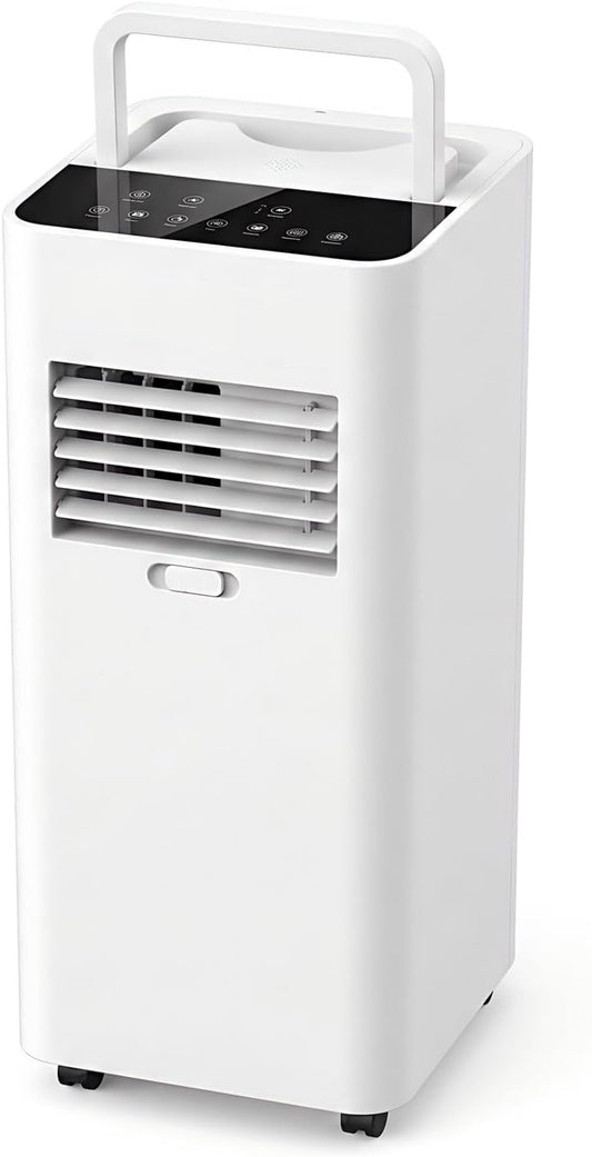  Climatiseur Portable 7000 BTU Avec Télécommande, Unité De Refroidissement Intelligente, Ventilateur Et Déshumidificateur, Ventilateur Oscillant, Réglages à 3 Vitesses, Idéal Pour Les Chambres Jusqu'à
