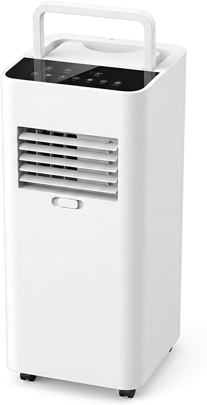  Climatiseur Portable Silencieux Smart AC Refroidit Jusqu'à 300 Sq.Ft. Avec Ventilateur Et Déshumidificateur, Affichage LED, Télécommande, Minuterie 24H, Kit De Fenêtre Pour Chambre à Coucher