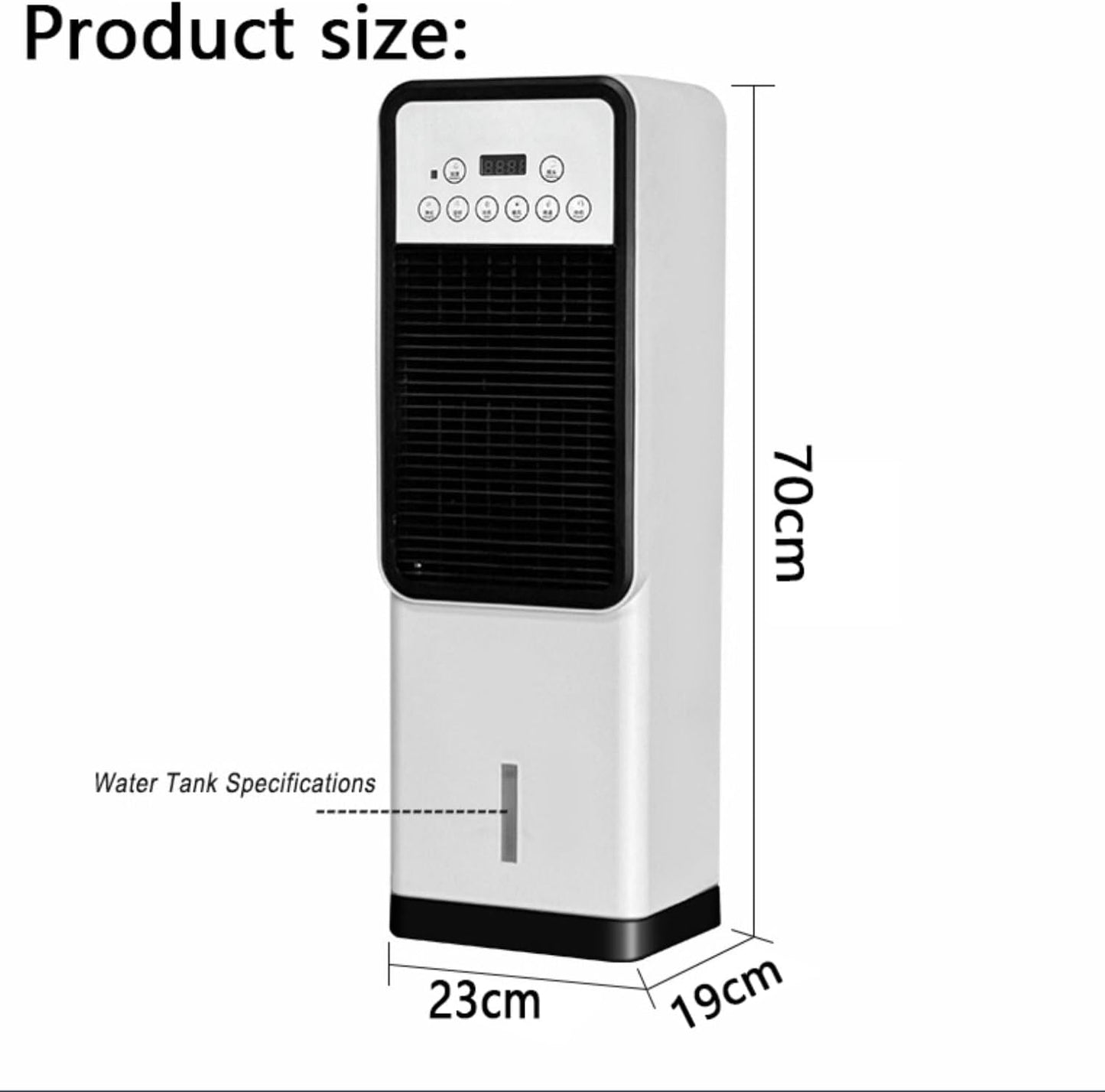  Climatiseur Mobile Portable Refroidisseur D'air Avec Réservoir 3L 3 Vitesse Refroidisseur Par évaporation Avec Télécommande 120° Oscillation Ventilateur Refroidisseur D'air Pour Maison