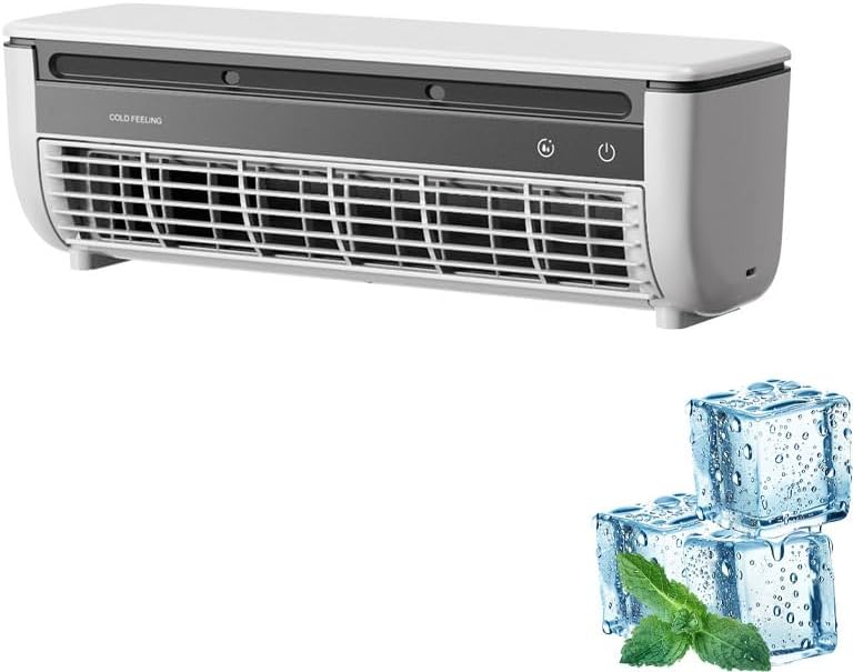 GENERIC Refroidisseur D'air Portable, Ventilateur De Refroidissement Sans Conduit De 20W Avec Breuvaisse Et Télécommande, Unité AC De Support Mural Ultra-slim Pour Le Bureau De Chambre à Coucher, Fonctionneme
