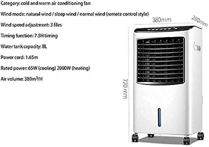 GENERIC Unité De Climatisation Pour La Maison, Ventilateur De Climatisation Frais Et Chaud à Double Usage Silencieux Ménage Ventilateur De Refroidissement à économie D'énergie Pour La Chambre à Coucher De Bu