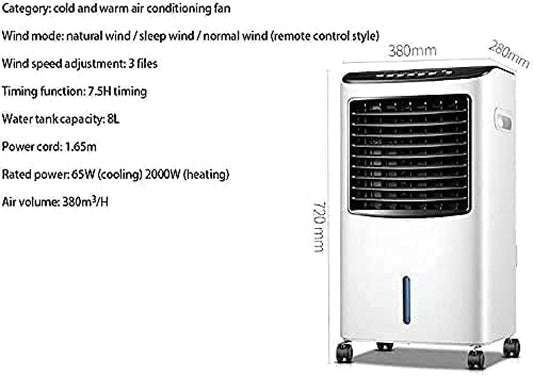 GENERIC Unité De Climatisation Pour La Maison, Ventilateur De Climatisation Frais Et Chaud à Double Usage Silencieux Ménage Ventilateur De Refroidissement à économie D'énergie Pour La Chambre à Coucher De Bu