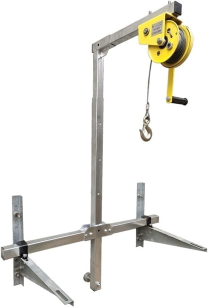 GENERIC Outil D'installation De Climatiseur à Haute Altitude – Treuil Autobloquant Et Support 3PH Côté Pliable 10 M Treuil Robuste Pour Des Installations Extérieures Sûres