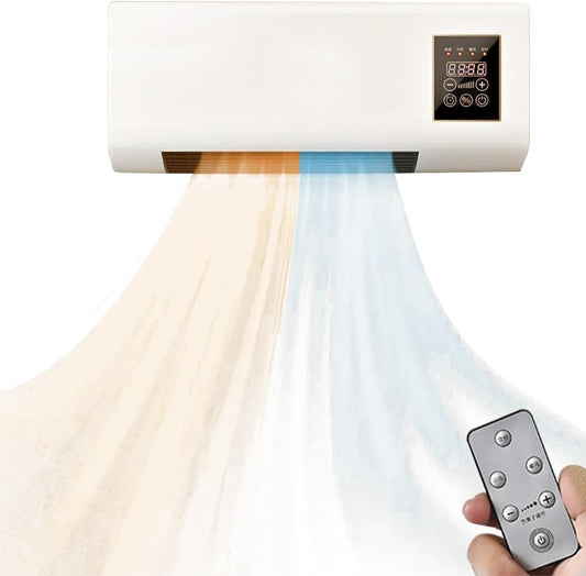 GENERIC Ventilateur D'air Portable Avec Télécommande, Unité De Refroidissement Et De Chauffage Murale Avec Minuterie De 8 Heures Pour La Maison Et Le Bureau