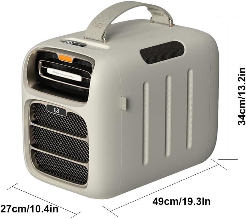 GENERIC Climatiseur Portable Pour Camping, Refroidissement Et Chauffage Rapides, 3 Vitesses De Vent, Faible Consommation D'énergie, Idéal Pour Une Utilisation En Tente Et Camping-car