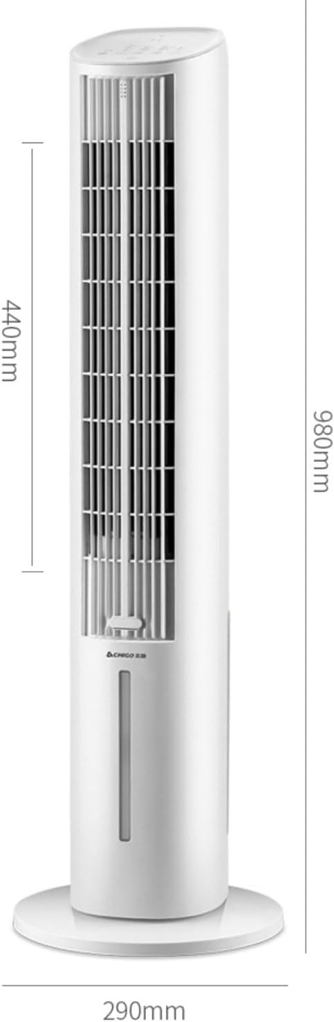 GENERIC Refroidisseur D'air évaporatif Portable Avec Télécommande, 4L Tank & Ice Packs, 12H Timer, Ventilateur De Tour Oscillante Silencieux Pour Chambre à Coucher, Bureau, Refroidissement à La Maison