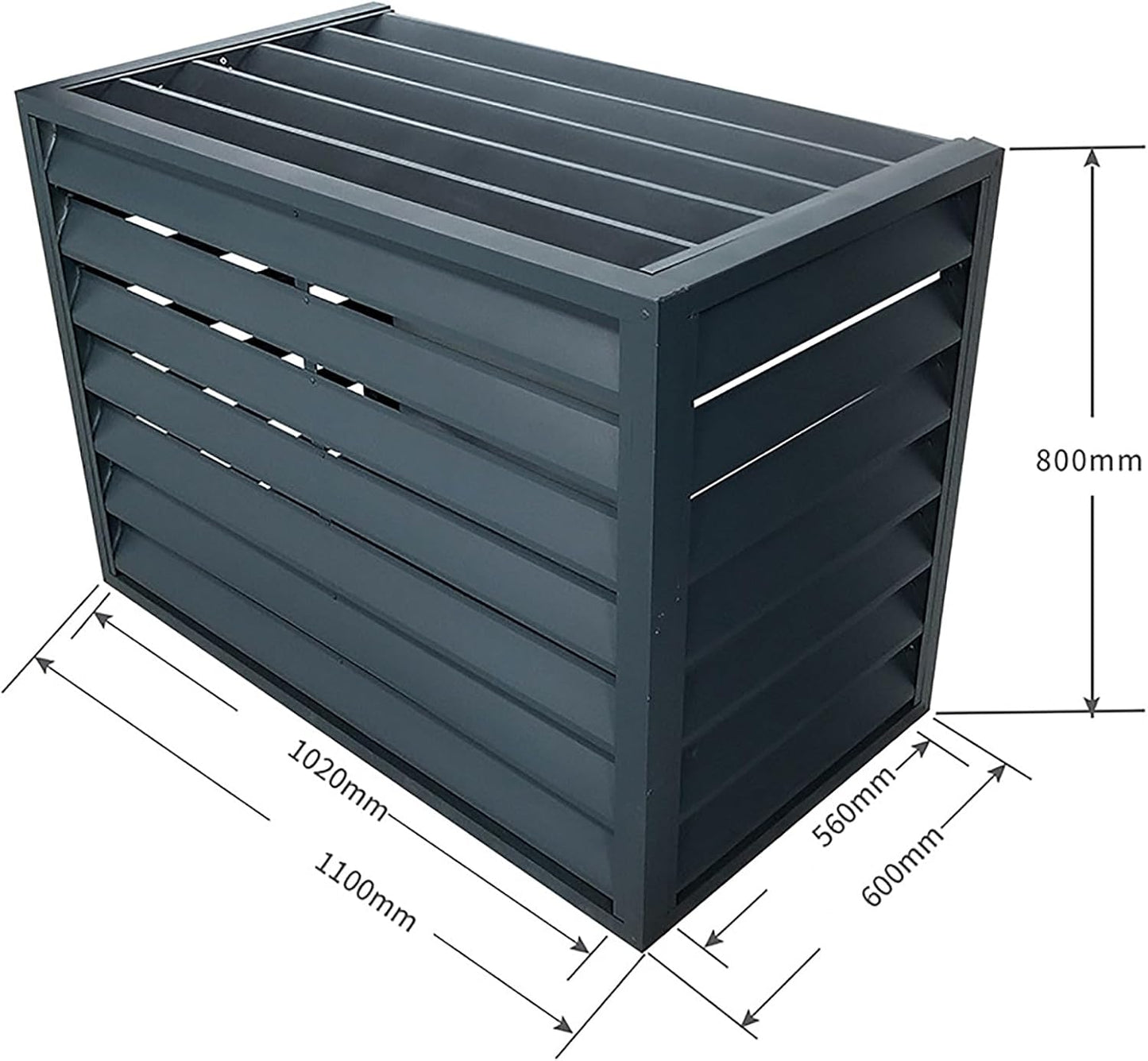 GENERIC Housse De Protection Pour Climatiseur D'extérieur - Grille Décorative En Alliage D'aluminium Pour Condensateur Et Pompe à Chaleur - Protection Contre Les Intempéries - Design Durable Et élégant