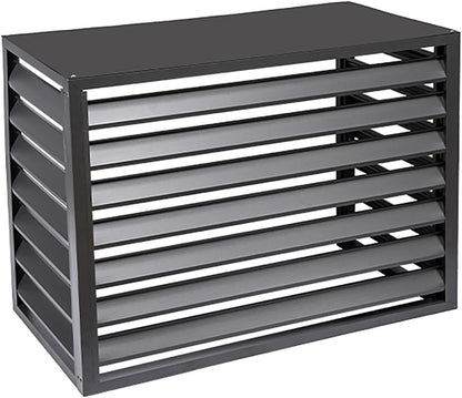 GENERIC Housse De Protection En Aluminium Pour Climatiseur Extérieur Et Pompe à Chaleur Pour Condensateur Et Radiateur - Résistante Aux Intempéries - Gris - Design Durable Et élégant