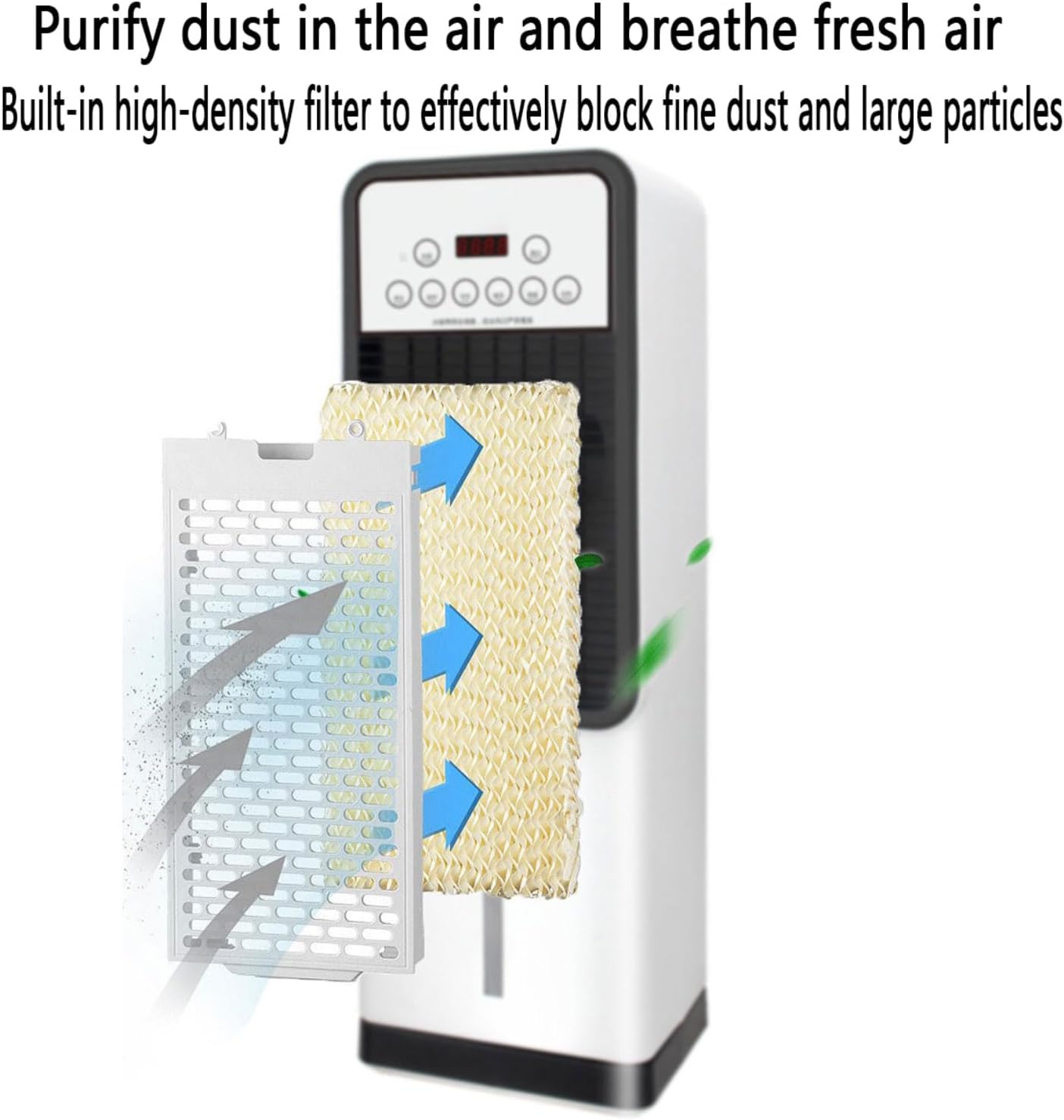  Climatiseur Mobile Portable Refroidisseur D'air Avec Réservoir 3L 3 Vitesse Refroidisseur Par évaporation Avec Télécommande 120° Oscillation Ventilateur Refroidisseur D'air Pour Maison