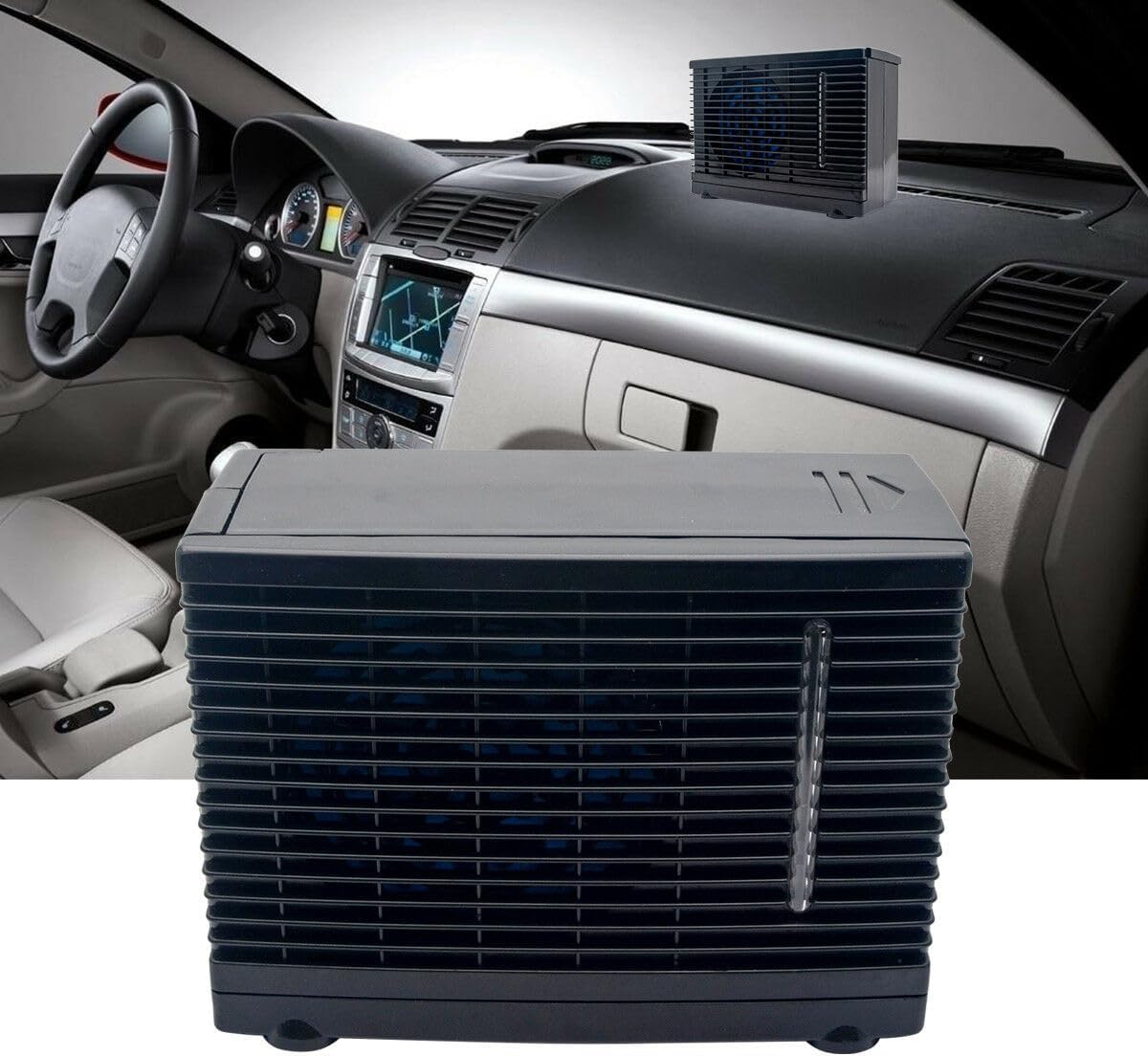  Baceyong Climatiseur De Voiture à 2 Vitesses - Ventilateur De Bureau Portable - 12 V - Climatiseur à Domicile - 2 Vitesses - Ventilateur De Bureau Portable - 12 V