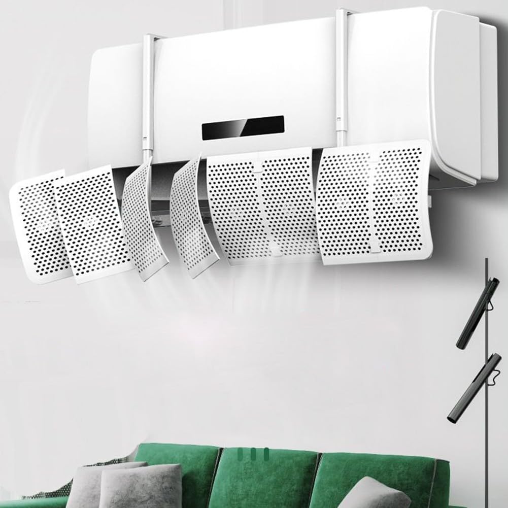 GENERIC Déflecteur De Climatiseur Avec 8 Feuilles Réglables Montage Mural Facile (filtre à Charbon)