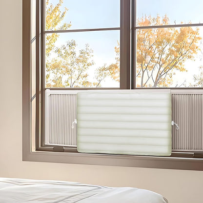  Housse De Fenêtre Pour Climatiseur Intérieur, Housse De Climatiseur Pour Unités Murales, De Climatiseur Couverture Pour Fenêtre Couvercle Poussière Facile à Installer (53,5 X 38,5 X 8,5cm,Beige)